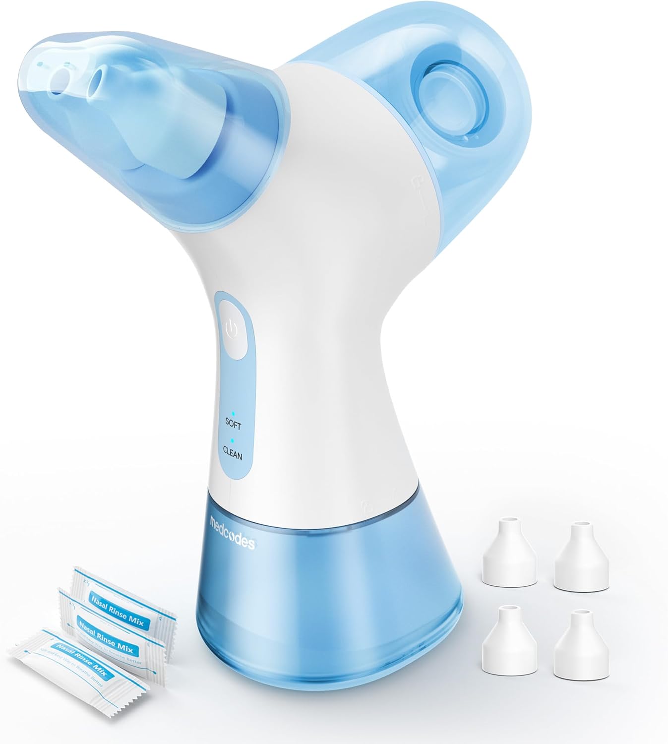 Nasal Irrigation System, Electric Sinus Rinse Machine for Quick Relief of Nasal Discomfort, 2 Modes Nose Cleaner with SelfCleaning & Auto Waste Collection Function with 30 Salt Packets
