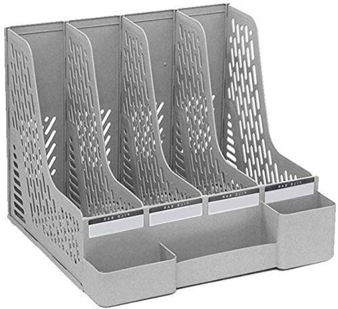 HH-CCFile cabinets 4-layer File Cabinets Magazine File A4 File Box Storage Manager Blue Grey Home Office Furniture bookcase (Color : A)