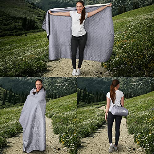 image for EverSnug Large Waterproof Outdoor Blanket - Extra Thick Premium Quilte