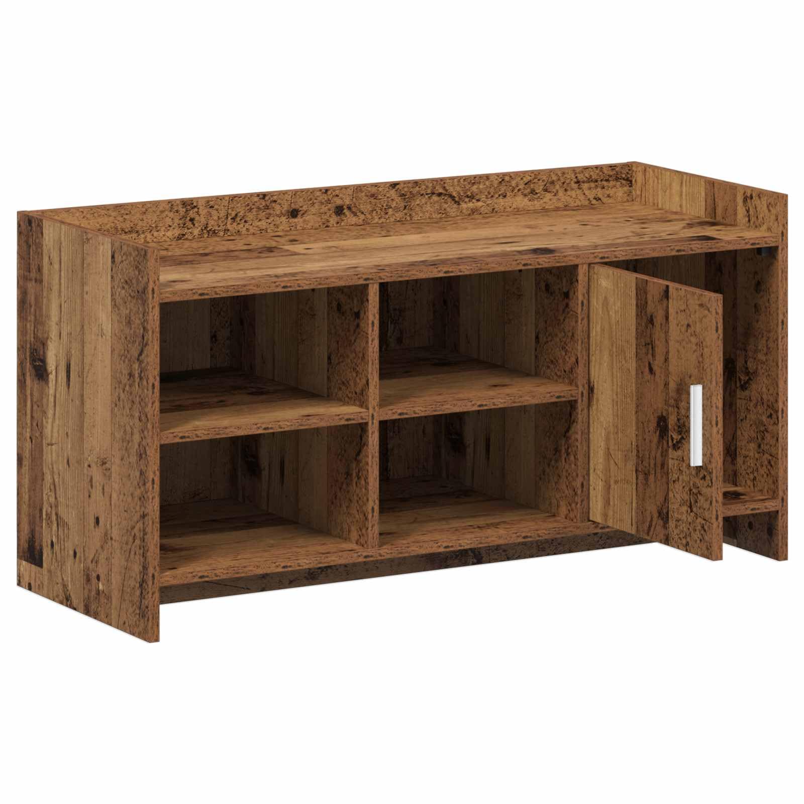 Szafka na buty z drewnianymi drzwiami inżynieryjnymi, 100 x 39,5 x 51 cm
