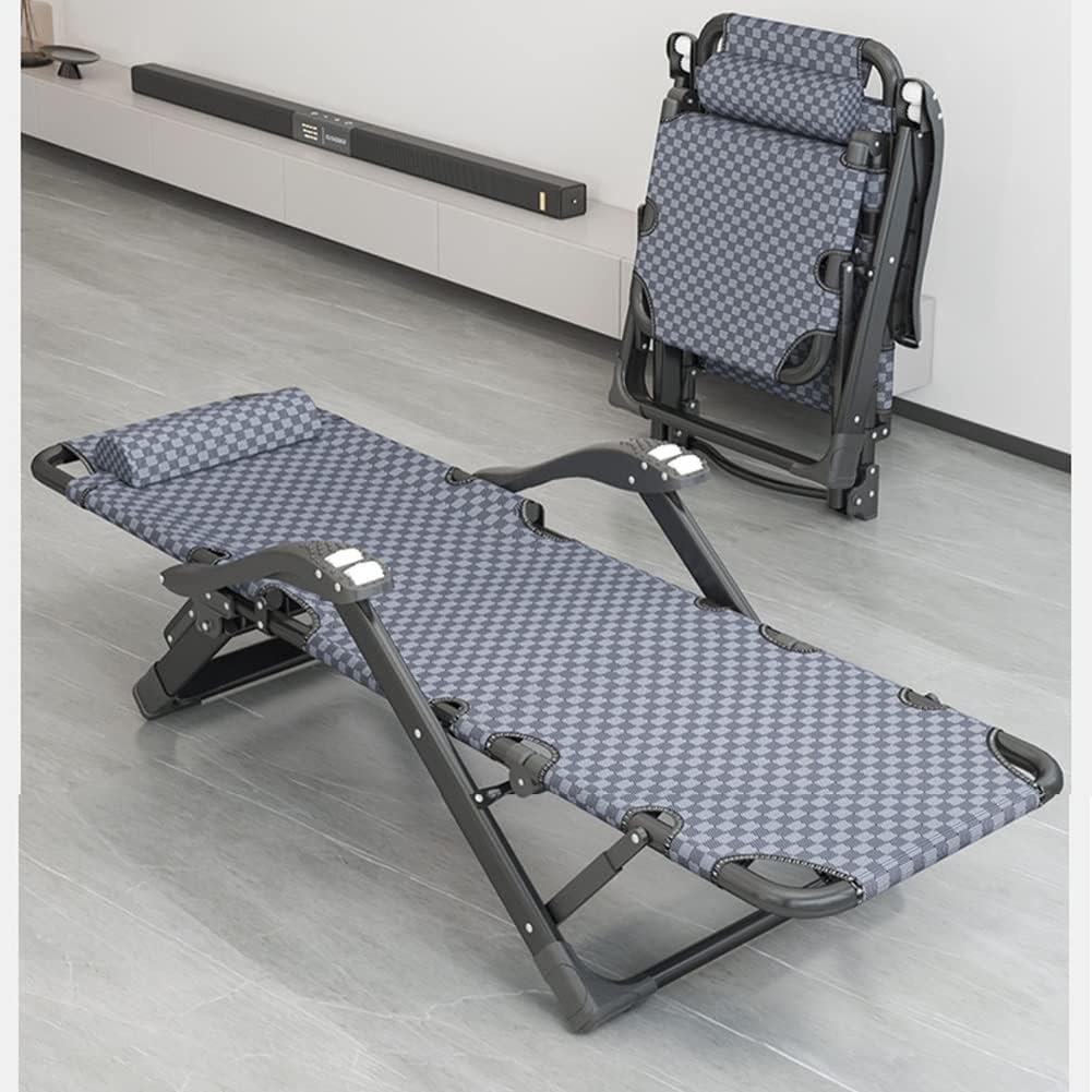 Zero Gravity Chairs Patio Lounge Chairs Outdoor Beach Chair with Pillow and Massage Armrest Adjustable Folding Reclining Lawn Chair Pool Chairs for Camping Yard Steel Frame (Color : A)
