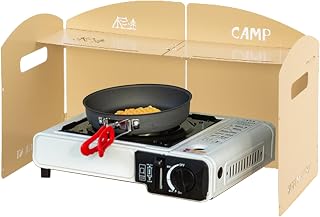 Genérico Pantalla contra El Estufa Camping | Deflector Bloqueador Plegable,Paneles Bloqueadores De Parrilla - para Picnic, Parrilla, Cocina al Aire Libre, Barbacoa, y Senderismo