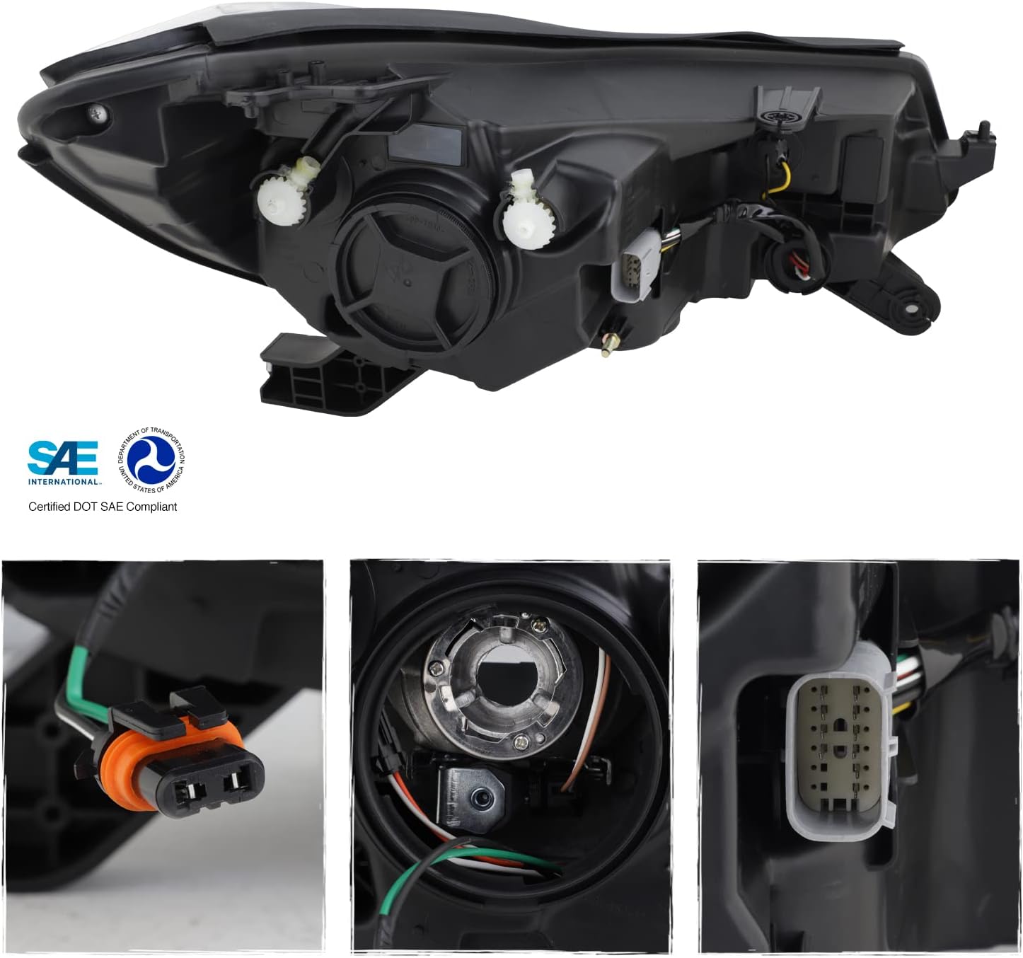 AKKON - Fit 2017 2018 2019 2020 2021 2022 Chevy Trax Projector Headlight w/LED DRL [Factory Style] Headlamps Driver Side