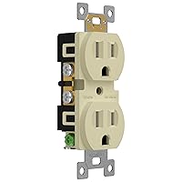 Vista 102 de ENERLITES Elite Series Duplex Receptacle with Screwless Wall Plate, Residential Grade Duplex Outlet, Tamper-Resistant, Grounding, 15A 125V, UL Silver