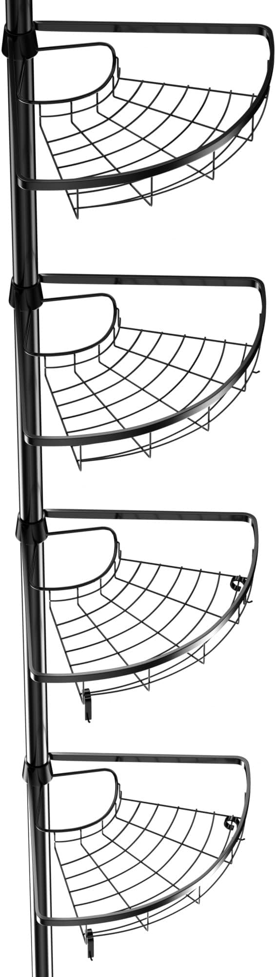 Étagère Douche Telescopique Wopeite 73-265cm - 4 Paniers Acier Inox - Sans Percage - Gris