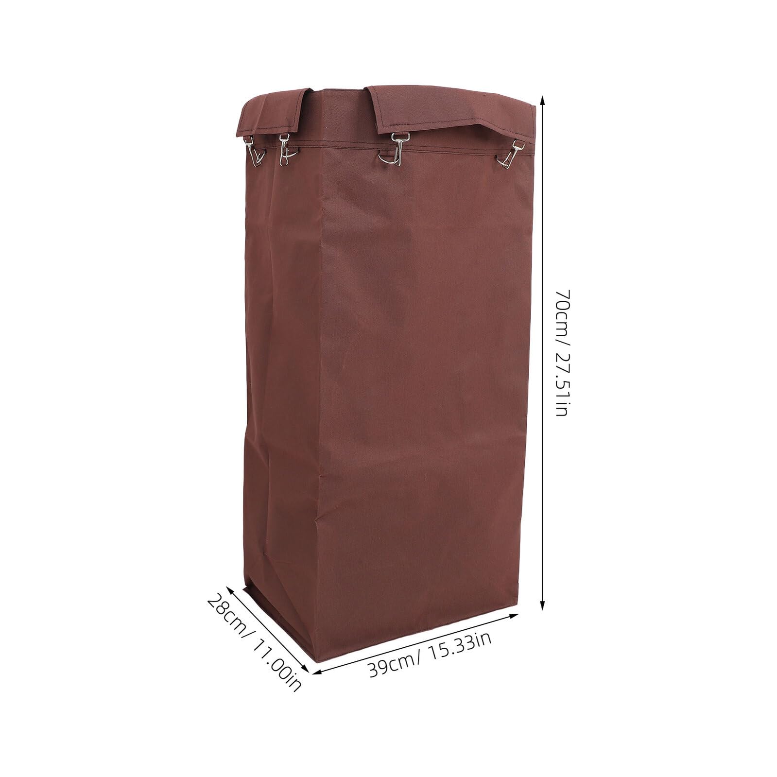 Bolsa para Carrito de Limpieza Comercial 2 Piezas 70 Cm Altura Doble Lado Resistente al Desgarro Ojales Metálicos y Revestimiento para Recogida y Organización en Oficinas y