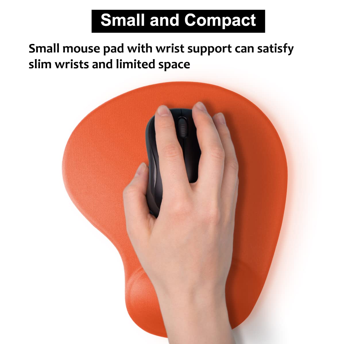 Retoo Alfombrilla De Ratón Con Reposamuñecas, Memory Foam, Base De Goma No Deslizante, Ratón Ergonómica, Mouse Pad Ergonómica, Gaming Mouse Pad Para Ordenador, PC, Portátil, Negro
