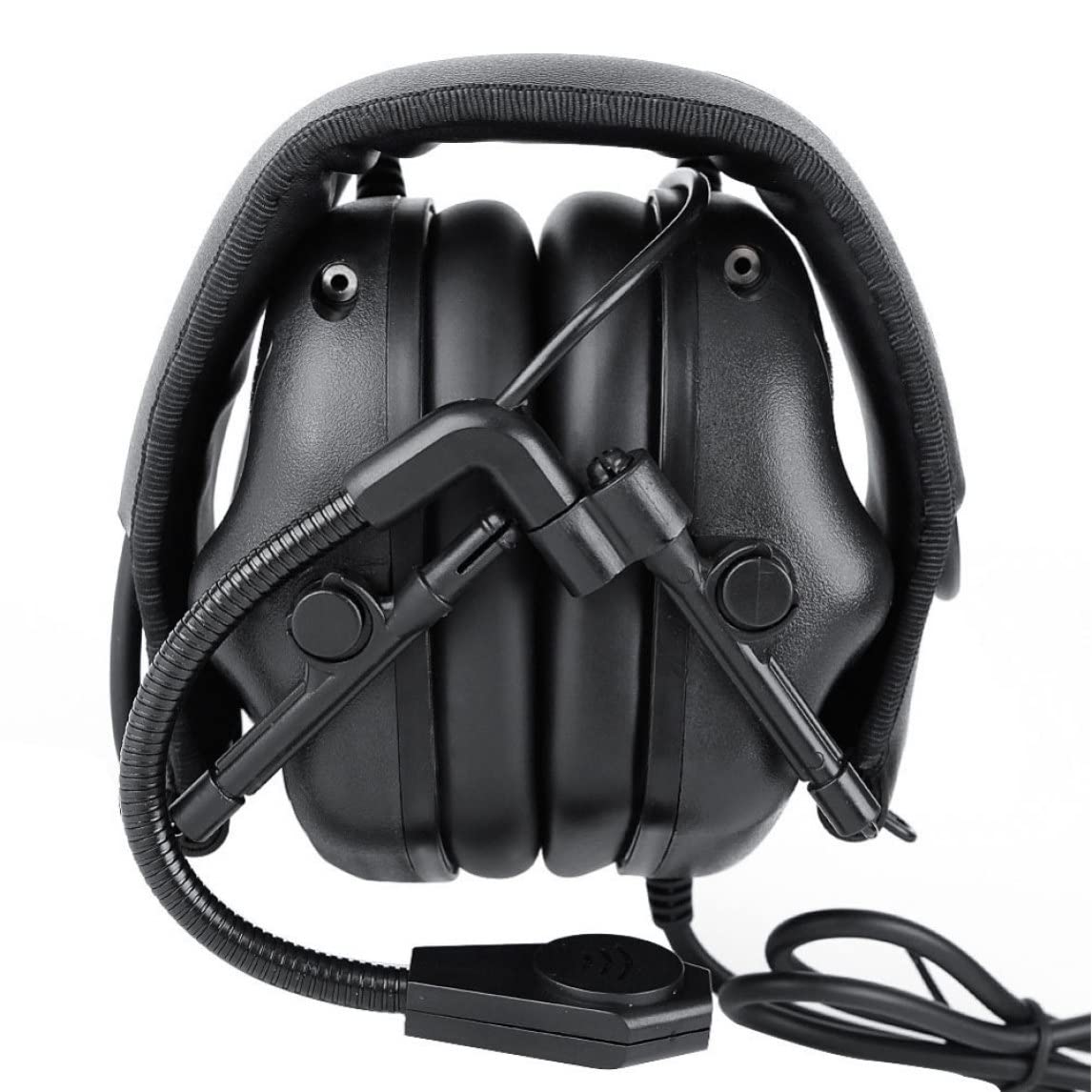 Gcroet Orejeras electrónicas Reducción de ruido Protectores auditivos Protección auditiva Auriculares antirruido con micrófono para mujeres y hombres Negro...