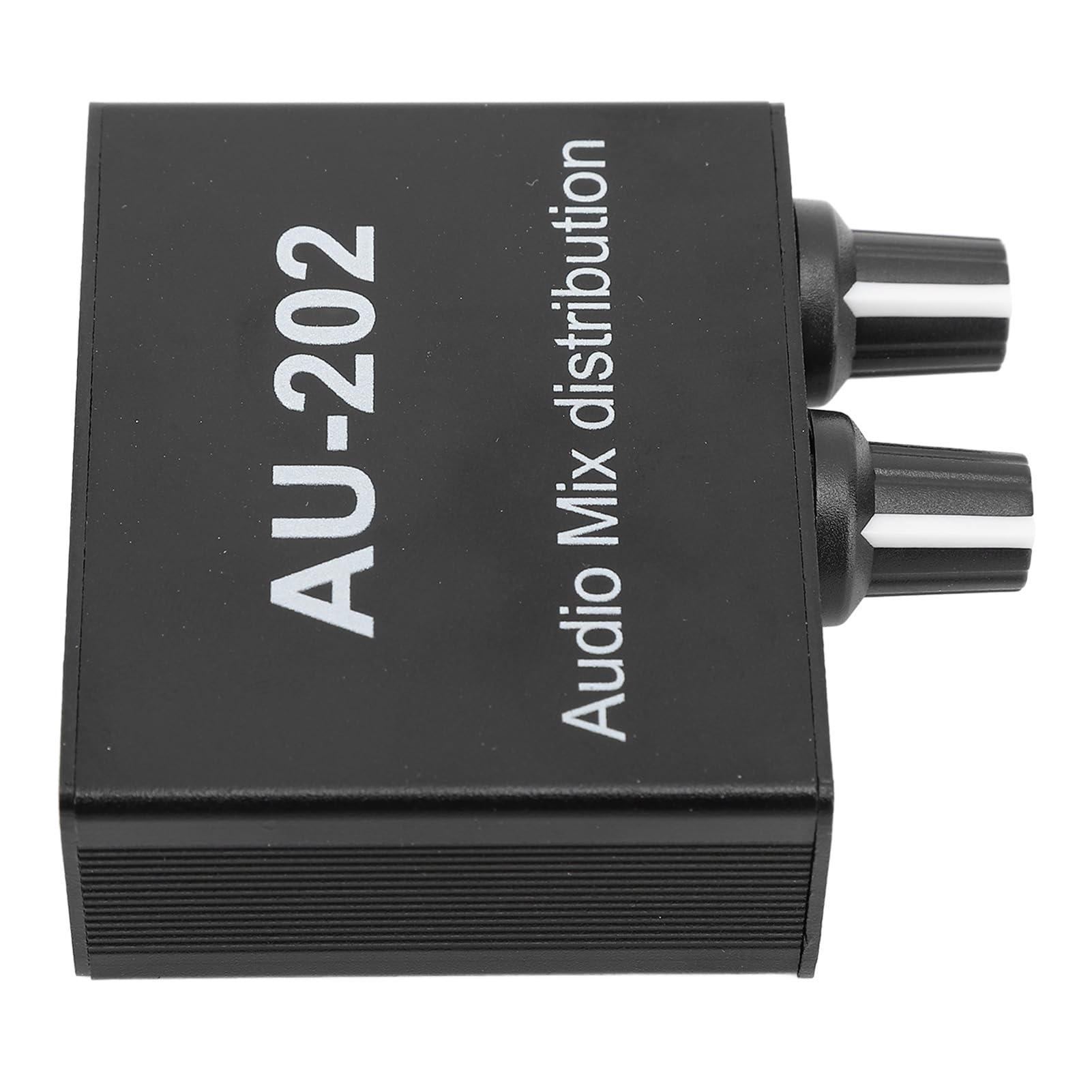 Mezclador Est¨¦reo 2 Canales, Entradas y Salidas 3,5 mm, Control Volumen Independiente, Bajo Ruido, Compatible con Auriculares, Alimentaci¨®n DC 5-24V