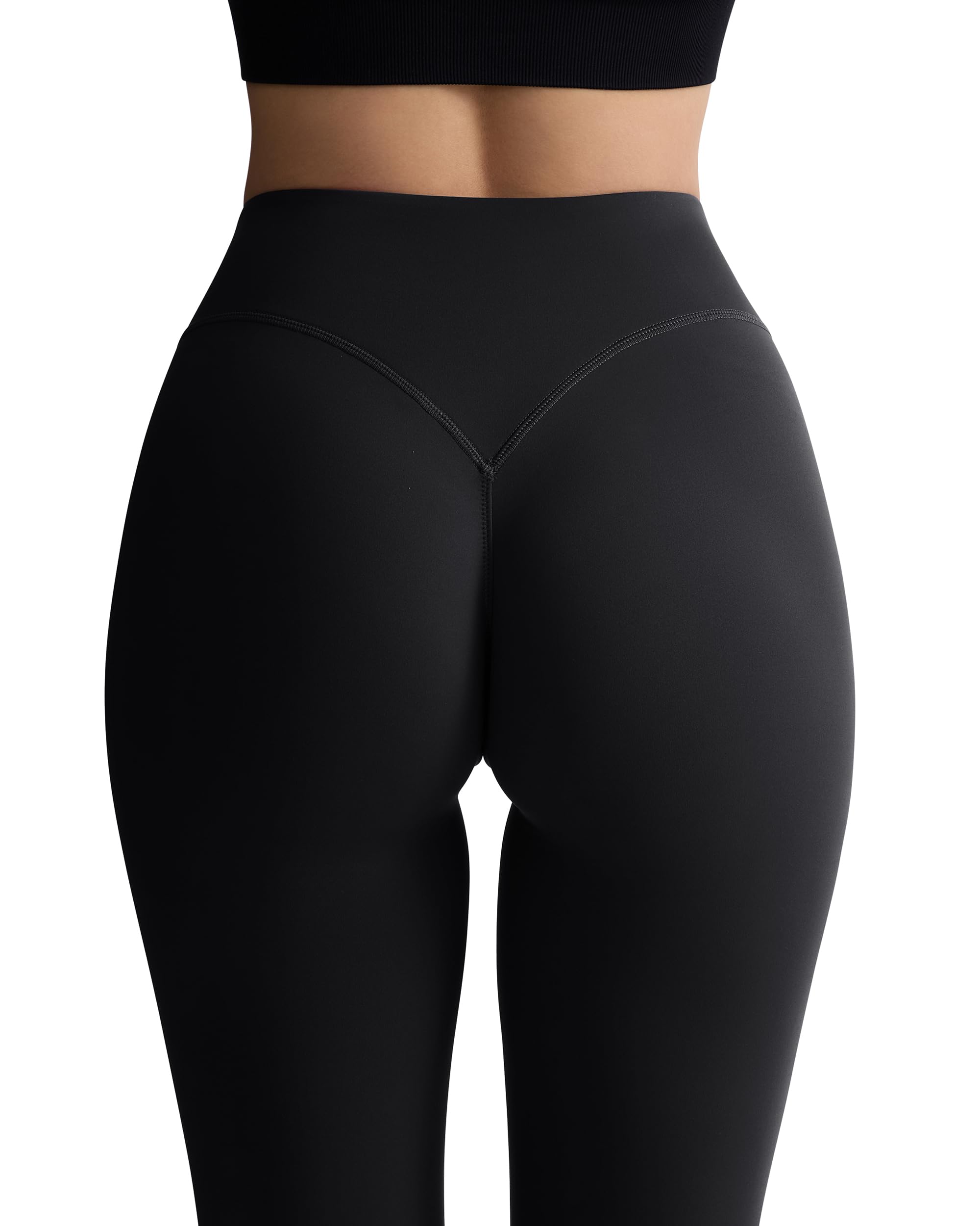 RXRXCOCO Damen Invisible Scrunch Butt Gym Sport Leggings High Waist Yoga Legging Booty Workout Leggings Booty Lifting Po Push Up Sporthose mit Taschen