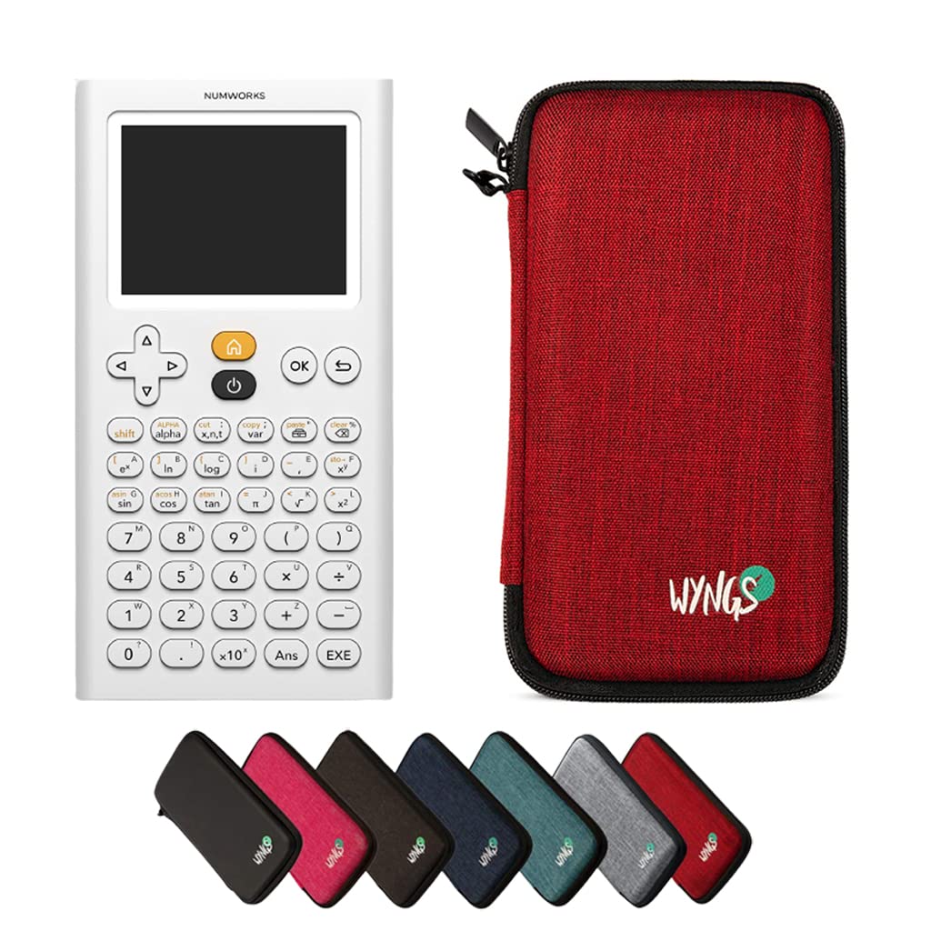NumWorks con Funda Protectora WYNGS Rojo - Calculadora Gráfica - Paquete Básico