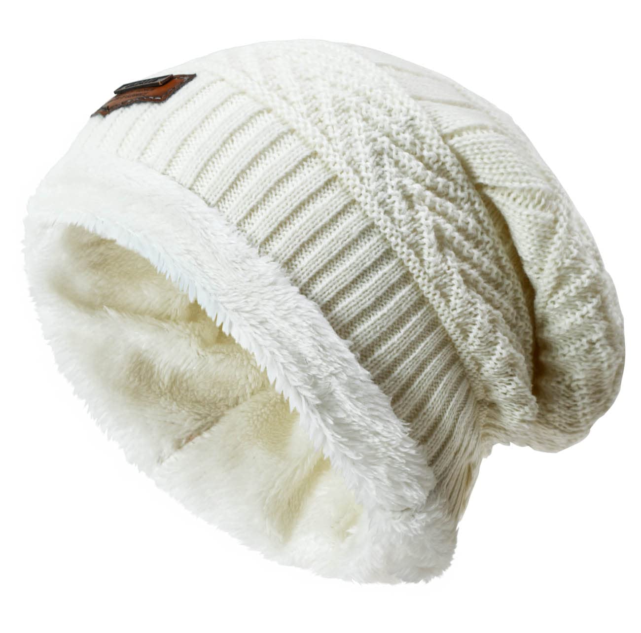 Winter Beanie Hat for Boys Girls (5-14 Years) Slouchy Beanie Windproof Warm Knit Kids Skull Cap