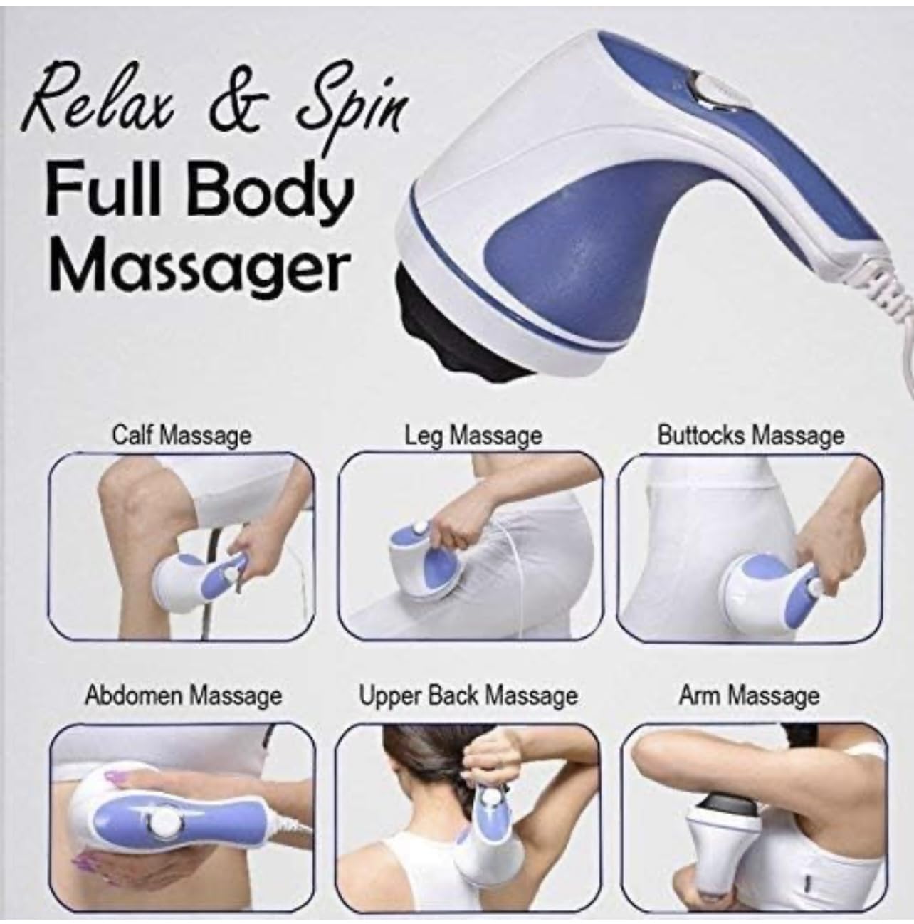ENDZONE Relax Spin Tone Corded Electric Body Massager with Weight Loss Function Very Powerful, Muscles, Fat Burning, Reduces Weight, Face, Back, Head, Neck, Leg, Stress Relief, ENDZONE Relax Spin Tone Corded Electric Body Massager with Weight Loss Function Very Powerful, Muscles, Fat Burning, Reduces Weight, Face, Back, Head, Neck, Leg, Stress Relief,