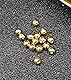 Besyvvin 20er Piercing Kugel 1,2mm Chirurgenstahl 3mm Gold Ersatzkugeln Schraubkugeln für Piercing Lippe Septum Nase Augenbrauen