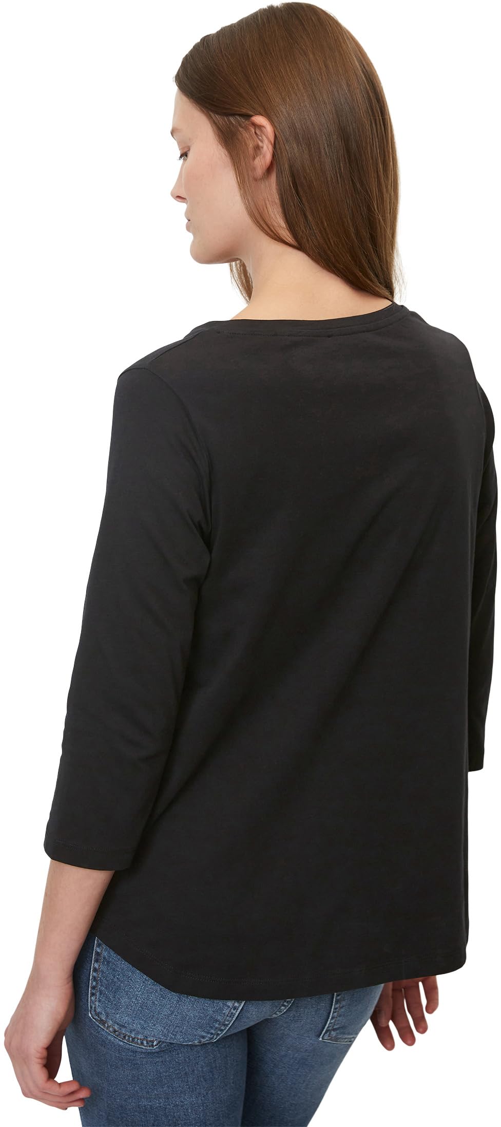 Marc OߴPolo Mujer Camiseta de Manga Larga de algodón orgánico con Mangas 3/4