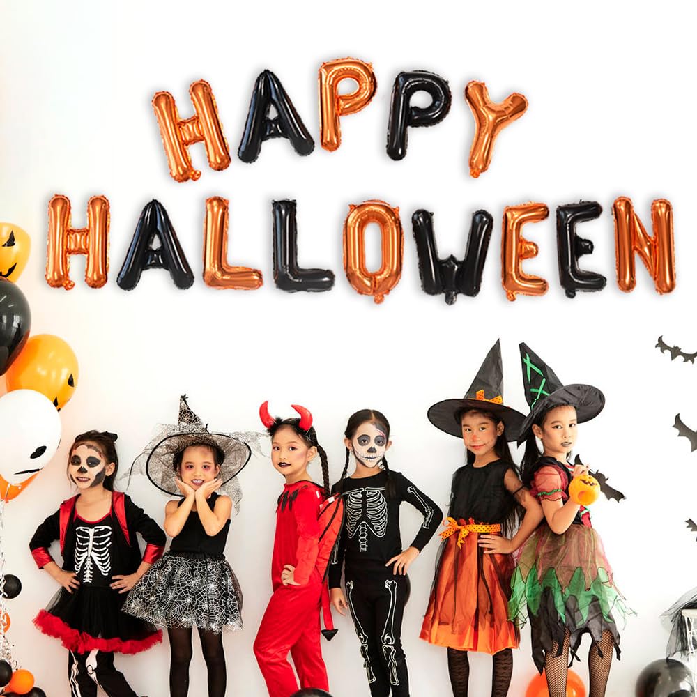 Amazon | ハロウィンバルーン オレンジ ブラック ハッピーハロウィン