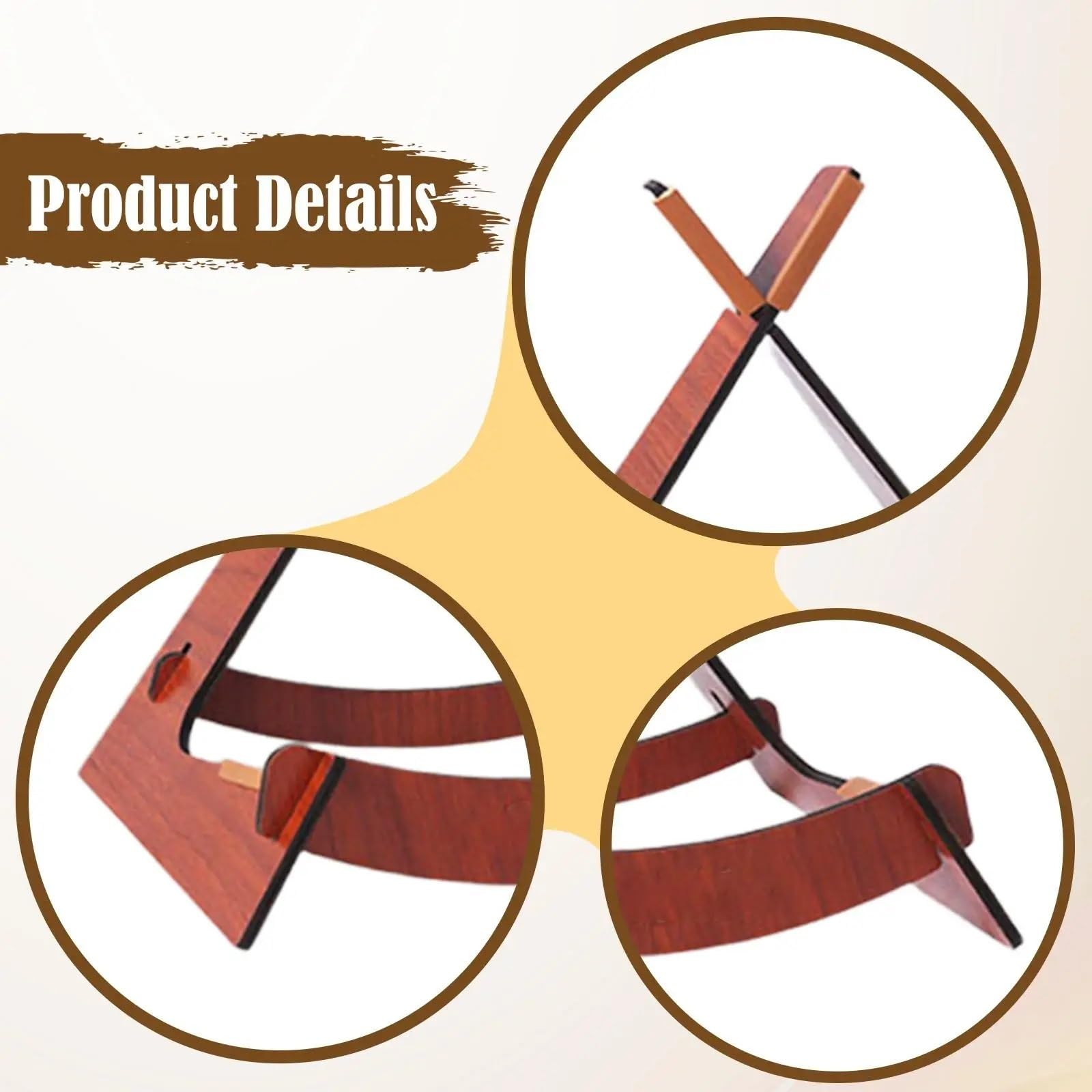 Gitarrenständer Holz Gitarrenständer aus Holz, stabiler Violinen-Stützhalter for Akustikbass, Klassik(Light Brown)