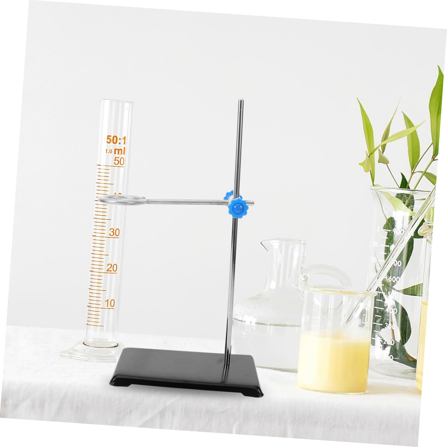 Hohopeti Support de Laboratoire et Pratique Rangement Pince pour Fiole en Fer Noir Facile à Démonter pour Verrerie et Matériel de Laboratoire