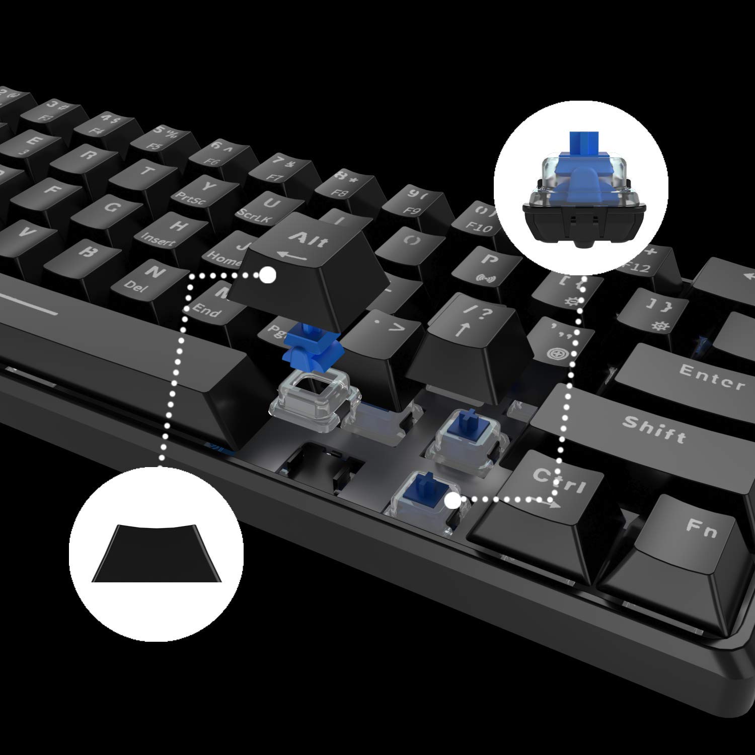 Amazon | METIS メカニカルキーボード 機械式 ゲーミングキーボード 61