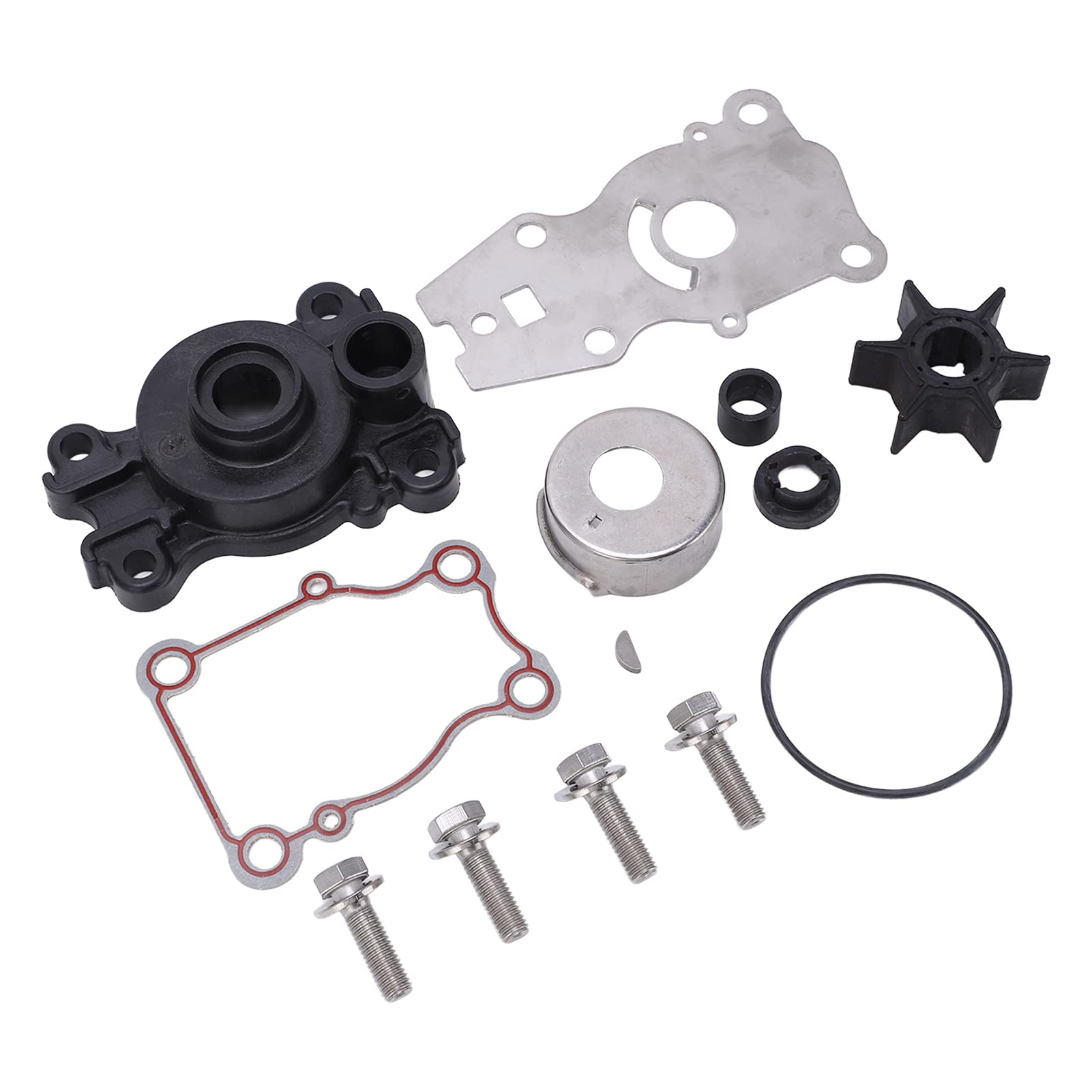 Kit di riparazione per pompa dell'acqua Set di guarnizioni di ricambio per girante in plastica ABS ad alte prestazioni in acciaio inossidabile per motore fuoribordo 25 40 2