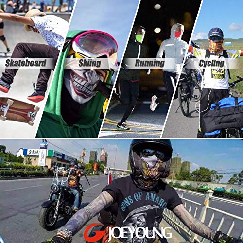 Joeyoung 3D Face Sun Mask, Neck Gaiter, Headwear, Magic Scarf, Balaclava, Bandana, Face Mask, Hunting, Running, Motorcycle #TOP5