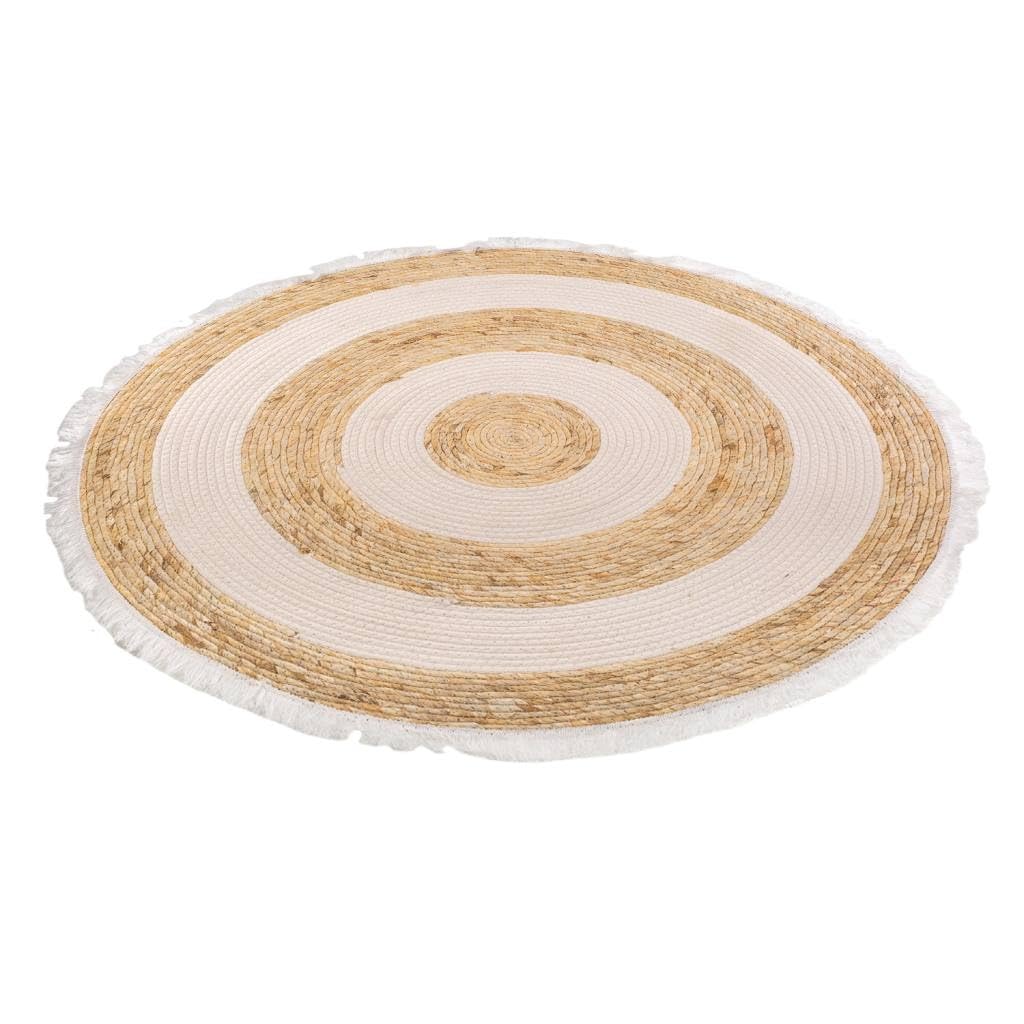 WANDERLUST DECO Alfombra Fibra Natural Tejido artesanal Marrón d100x1