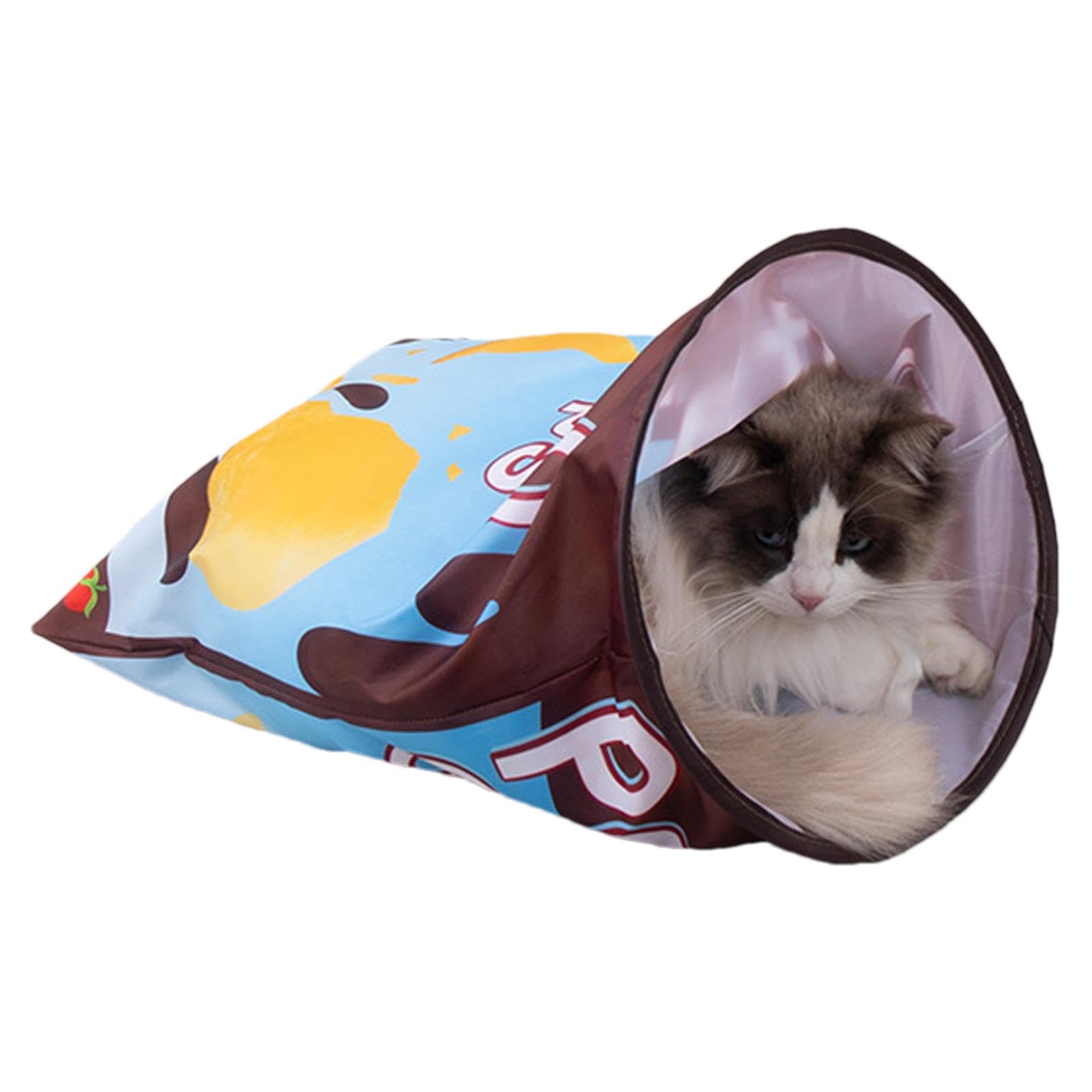 Pet Cat Play Tunnel Toy, Interactive Cat Drill Bag, Pet Tunnel Crinkle Sack Bag, Kitten Funny Playing Games Supplies, Pet Tunnel Crinkle Sack Bag for Cat