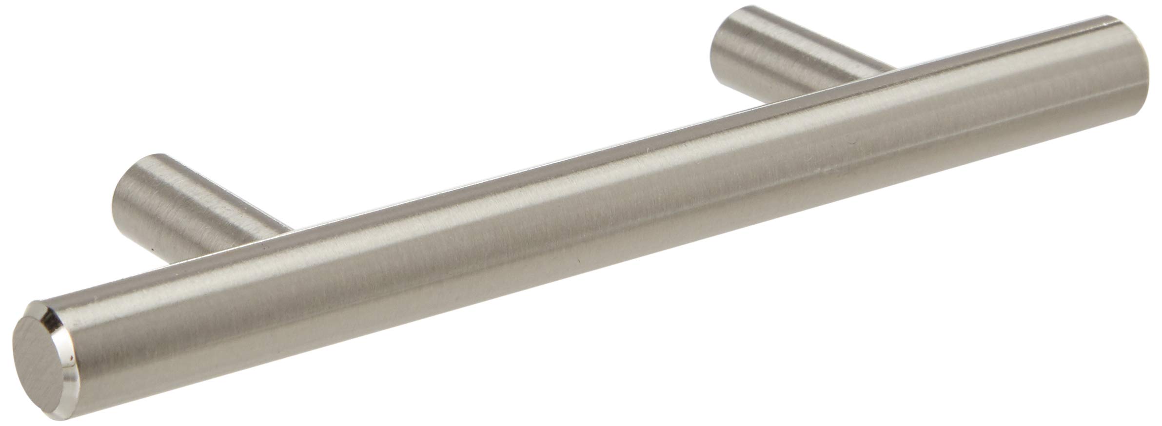 Flexzion 5 Pack 7 Inch Cabinet Door Handles - Stainless Steel Silver Cabinet Handles Brushed Nickel Finish Hardware, 5 Inch Hole Center, Pulls for