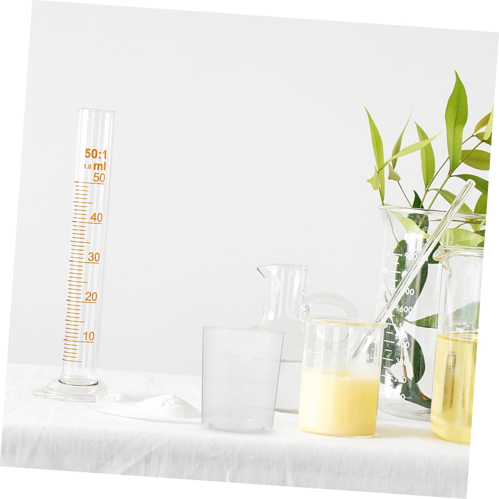 KALLORY 100ml Liquid Measuring Cups Graduated Beakers for Education Research Chemistry Experiments