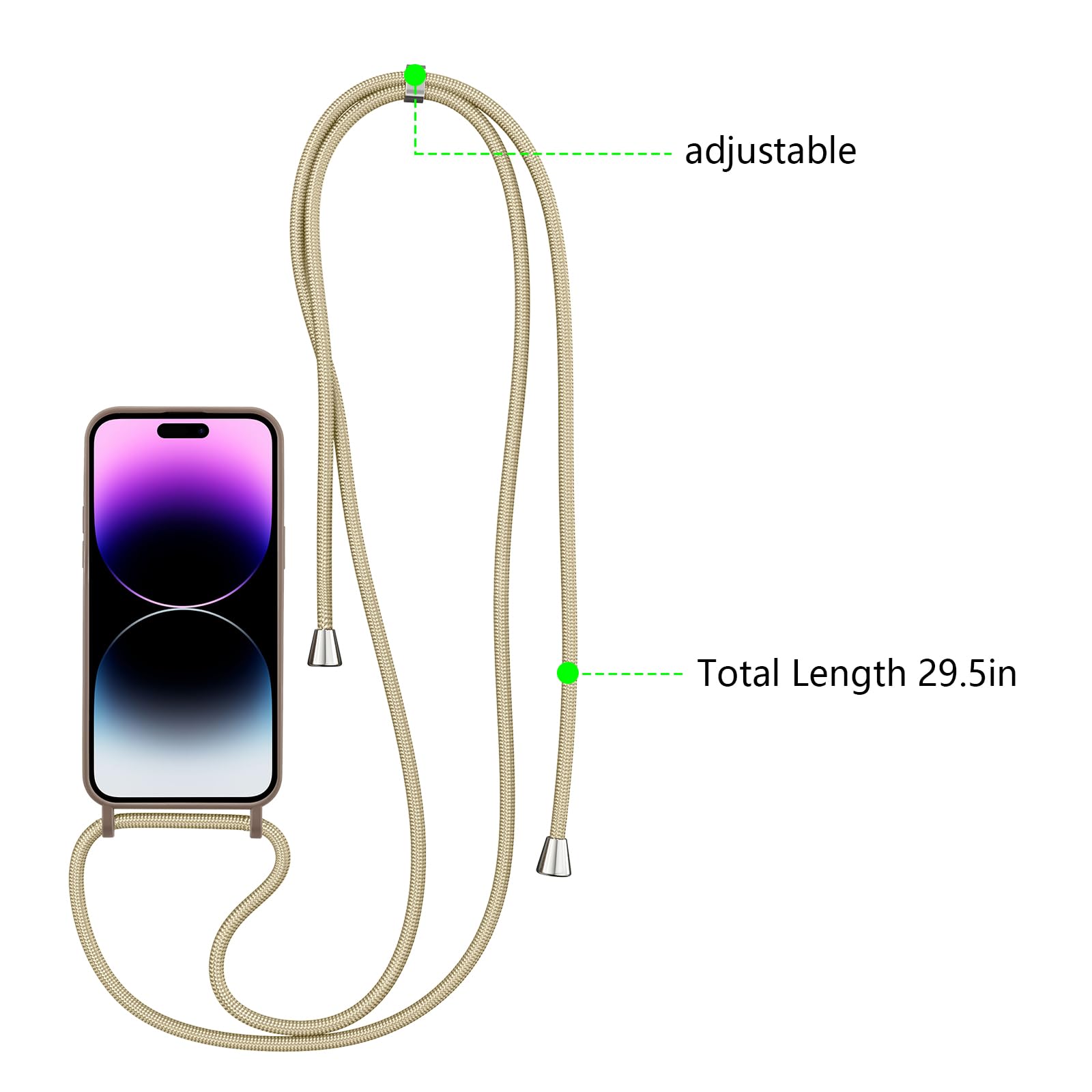 ZTOFERA Custodia IPhone 14 Pro Max Con Porta Carte E Tracolla – Pelle PU Opaca + TPU Nero - 4