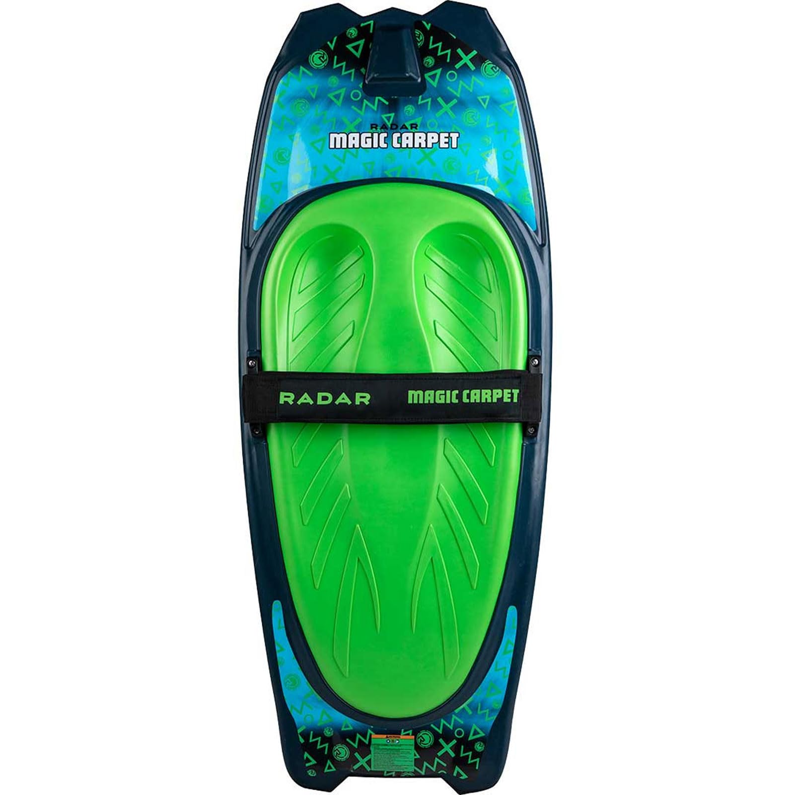 2022 Radar Magic Carpet Kneeboard - Teal/Fluorescent Green