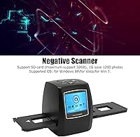 Vista 3 de Escáner negativo de película portátil, escáner de película de 10MP y diapositivas con pantalla LCD de 2.4 pulgadas, convierte negativos de película