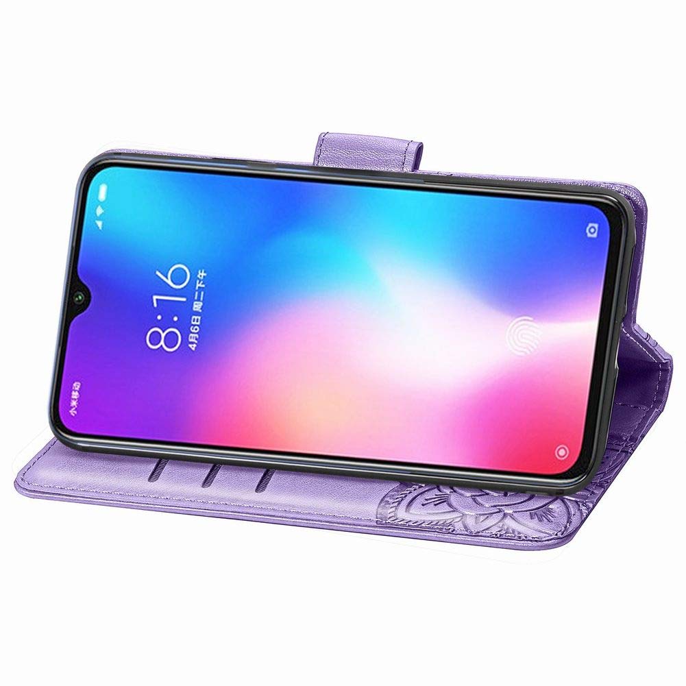 Farfalla Custodia A Portafoglio Per Xiaomi Mi 9 SE - Pelle PU Morbida Con Slot Porta Carte - Oro Rosa