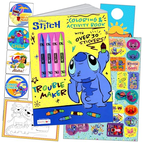 Image of Bendon Lilo & Stitch Coloring and Activity Sticker Book with Coloring Book & Stickers, Card Craft, and More (Lilo and Stitch Stickers Activity Set)