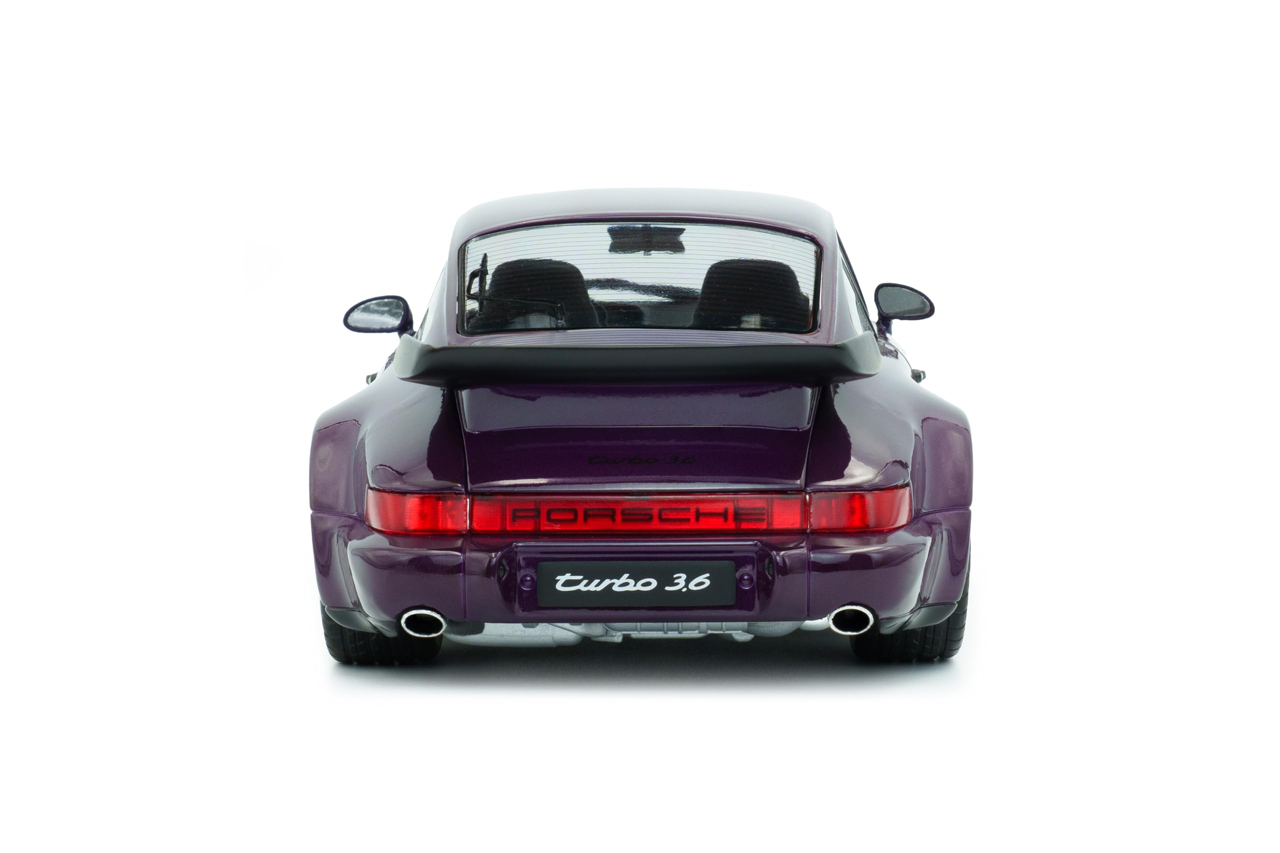 Solido Porsche 911 (964) Turbo (1990) - Carrozzina sportiva classica con ampia carrozzeria turbo, vernice metallica, Diecast modellino auto, blu viola, 1:18