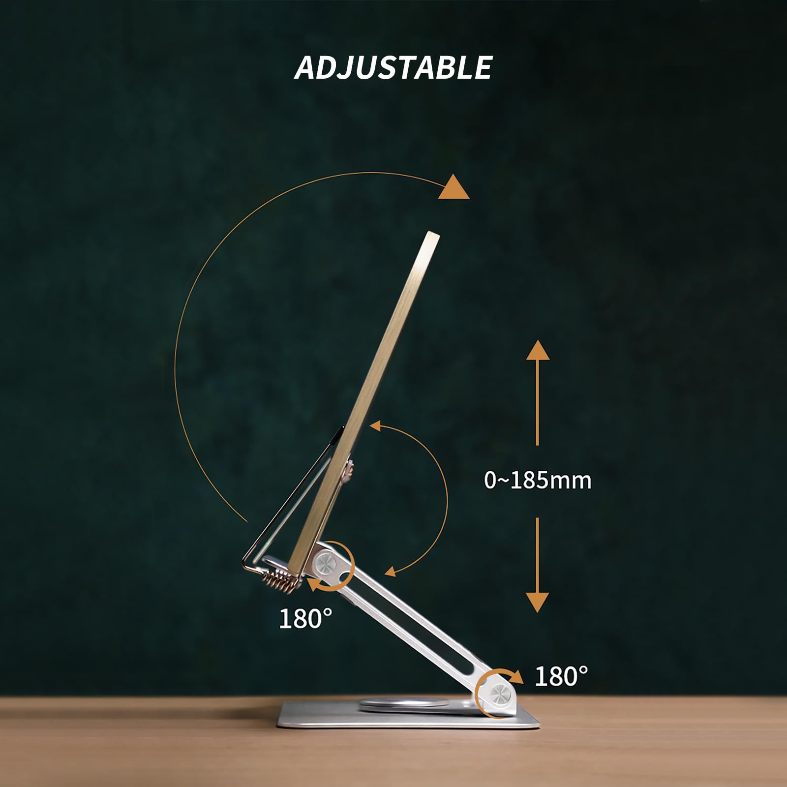 Support Livre Ouvert, Bois Réglable 360° Pupitre de Lecture, Pliable Porte Livre de Cuisine, Repose Livre