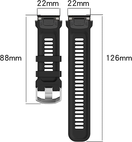 Miniatura 3 de FitTurn Paquete de 2 correas compatibles con Amazfit Falcon, 0.866 pulgadas (0.866 in) de silicona suave de fácil ajuste, correa de repuesto para