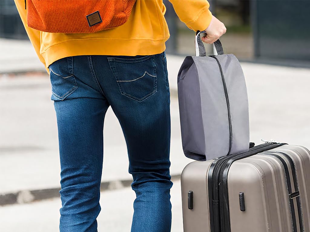 6 Stück Schuhtasche Reise,Wasserfeste Schuhbeutel Reise,Schuhtasche mit Reißverschluss,Schmutzabweisende Schuhtaschen für Darunter Reisen,Freizeit,Sportliche Aktivitäten