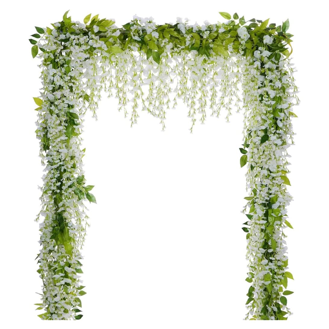 Guirlande de fleurs artificielles de glycine pour decoration de fete et ceremonie