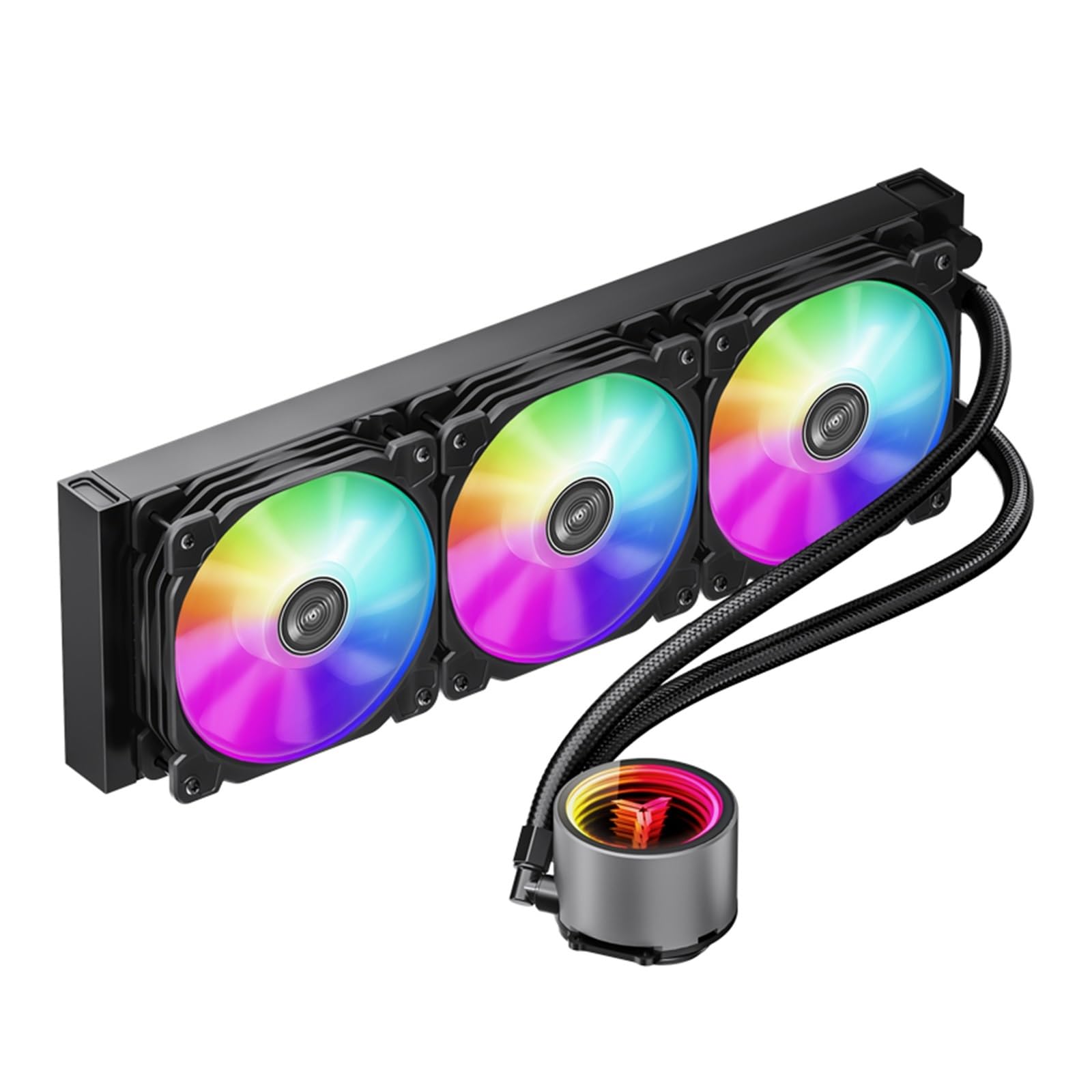Watercooling CPU ARGB 360mm à triple ventilateurs miroir infini pour refroidissement silencieux PC