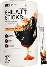 Ace Blend TRUBLK Shilajit Sticks with Over 75% Fulvic Acid & 80+ Trace Minerals | For Men & Women | Pack of 30