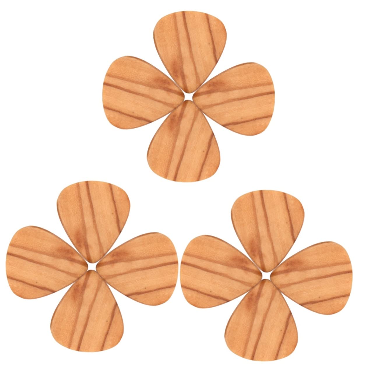 VICASKY 12piezas Púas De Guitarra Olivo Plectros Multifuncionales Para Guitarra Eléctrica y Ukelele Práctico Para Músicos