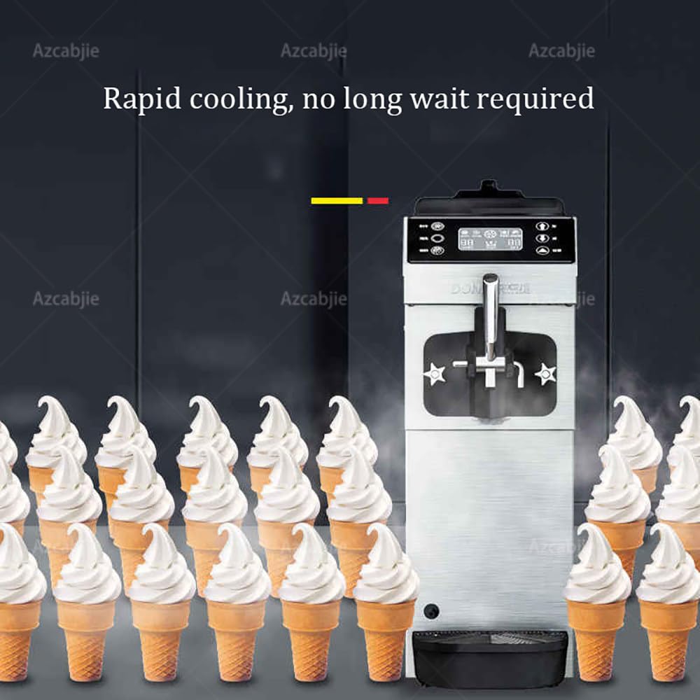 Machine à Glace à L'italienne Mono-Parfum pour Usage Commercial Et Domestique, 450 W, Production De 4 à 5 Kg/H, écran LCD Intelligent, Idéale pour Cafés Et Restaurants Gray-110V