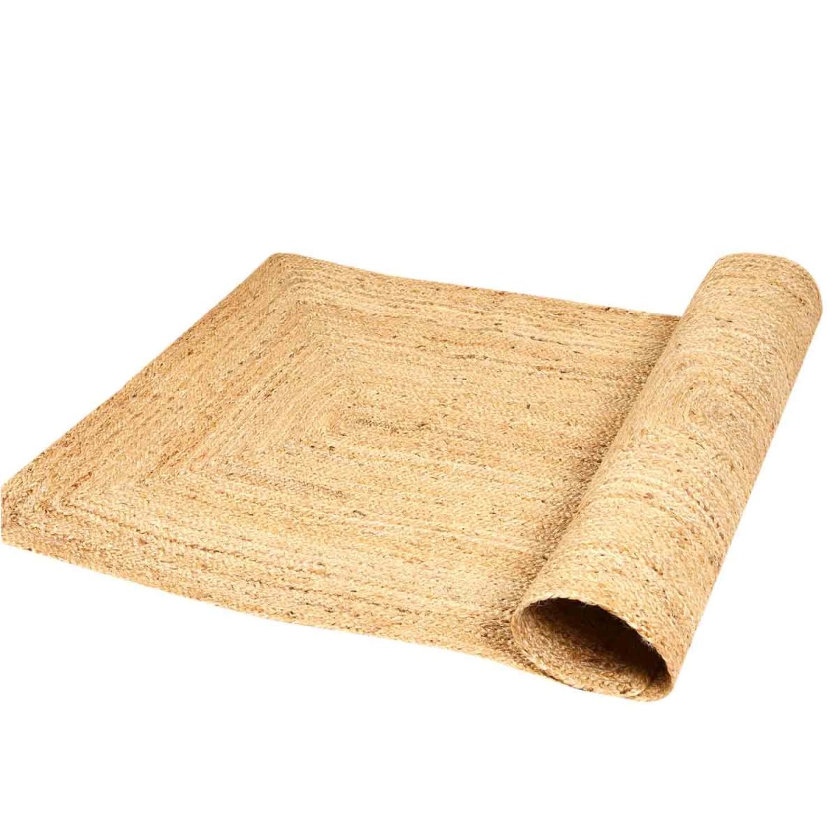 Casa Moro Jute Teppich Esha 90 x 150 cm Rechteckig | Natur Beige Läufer im Boho-Style | Handgeflochten aus Naturfaser | Wohn-Deko | MA6008