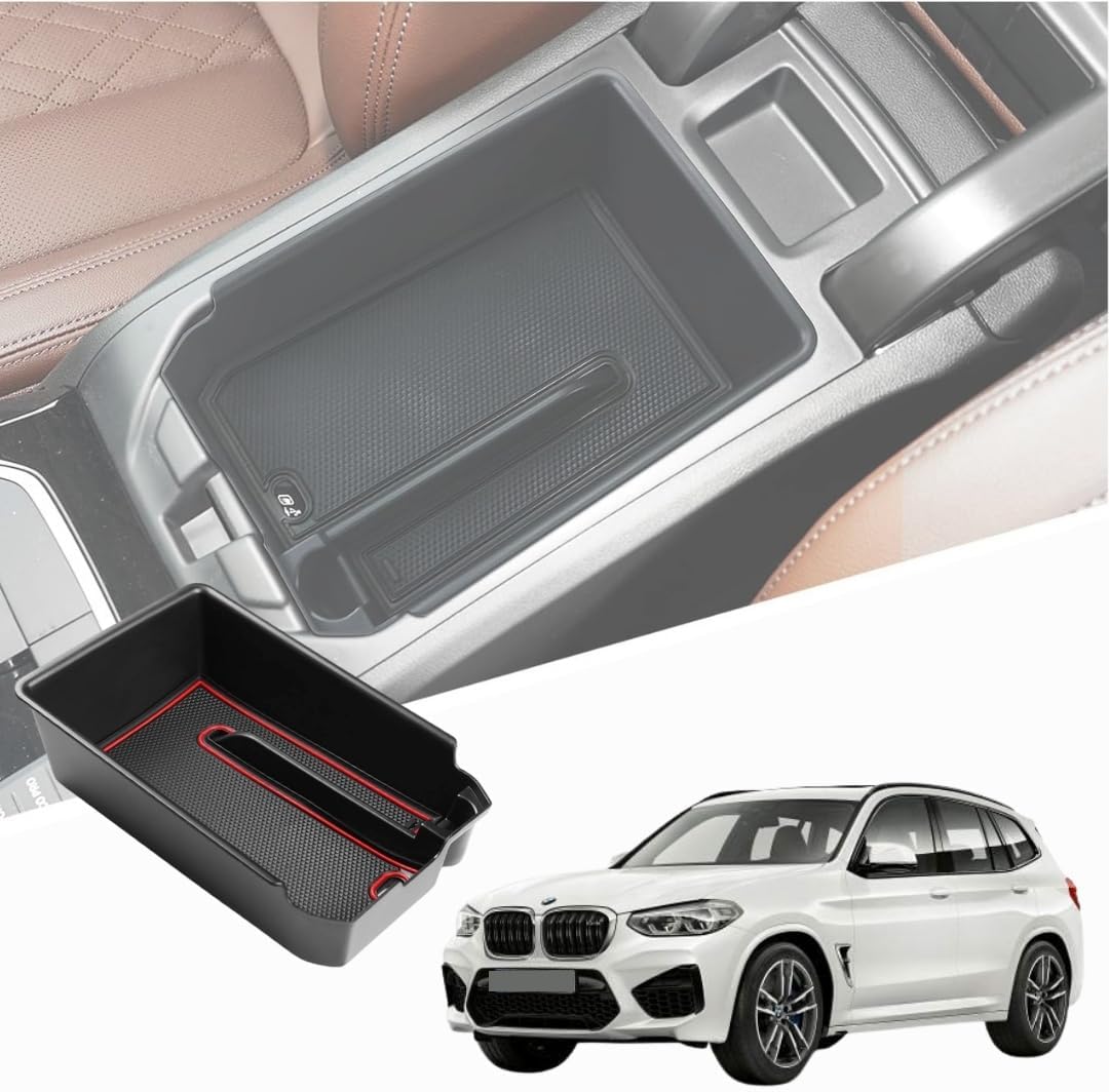 Center Armrest Console Organizer For BMW X3 & X4 2018 2019 2020 2021 2022 2023 2024 | Center Storage Box Organizer Tray | BMW Accessories 2024