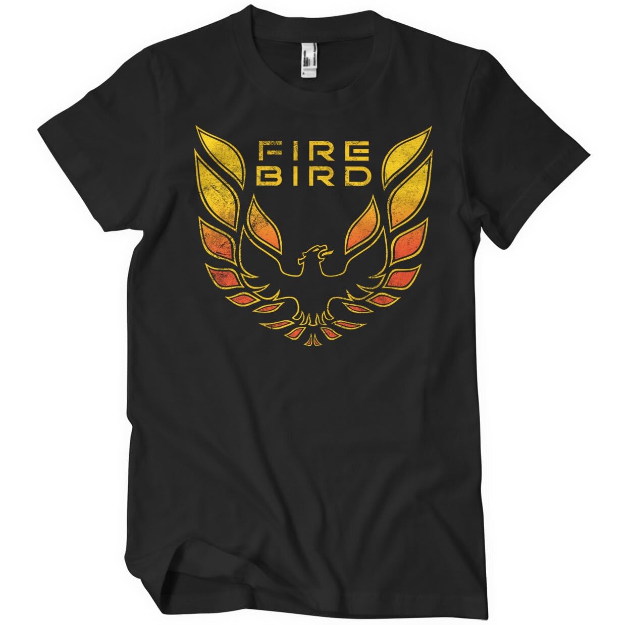 Pontiac Officially Licensed Firebird Logo Mens T-Shirt (Black), Large
