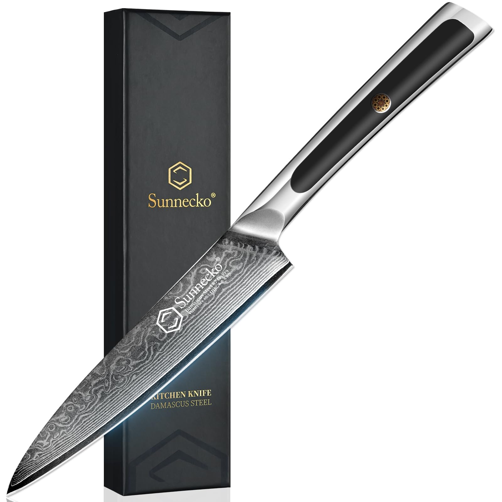 Kitchen Knife Japanese Damascus Nakiri Knife 7 Inch — Amazon image 9