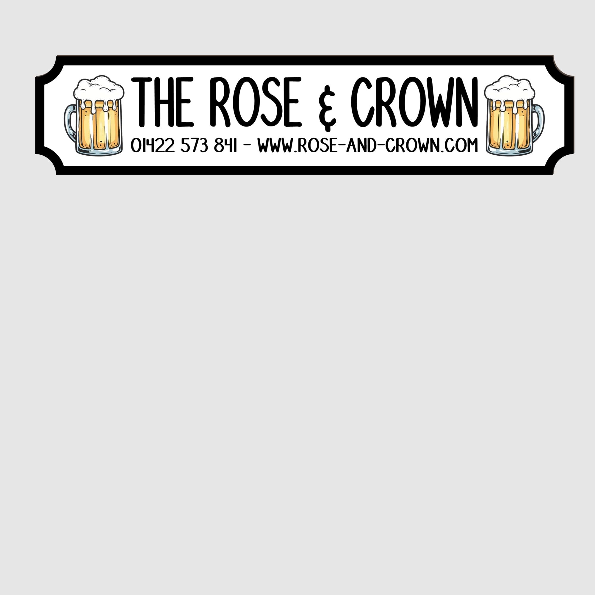 Personalised Business MDF Wood or Acrylic Street Sign Plaque - Custom Shop Sign Gift for Entrepreneurs, Office, Café, Food Outlets (Beers, MDF Wood - Medium 390mm x 85mm)