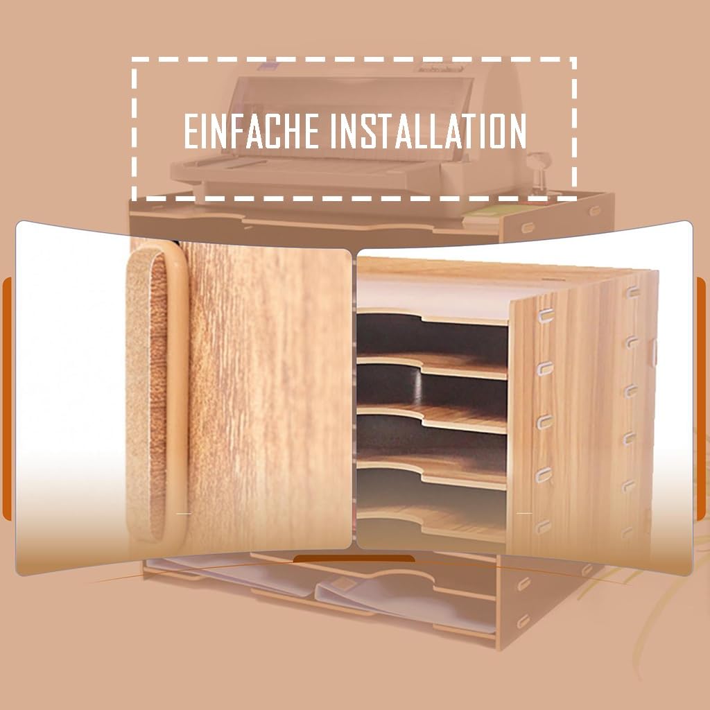 Bandeja organizadora de escritorio de madera para cartas, tamaño grande, tamaño grande, 51,8 x 33 x 49 cm