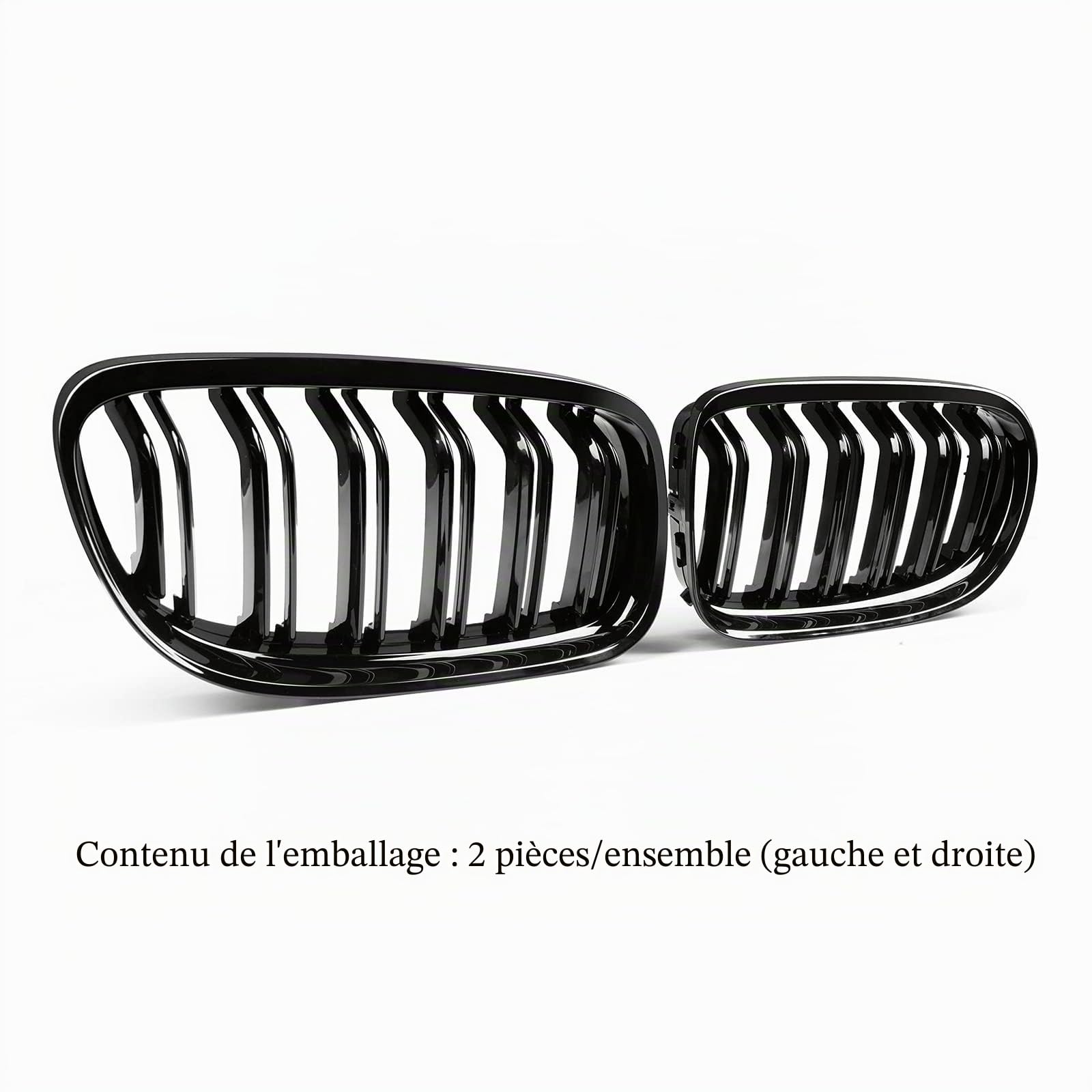 E92 Grille de calandre avant pour BMW Série 3 E92 E93 Grille Coupé E92 E93 M3 Double pont Noir brillant Série 3 Calandre avant 2006-2009